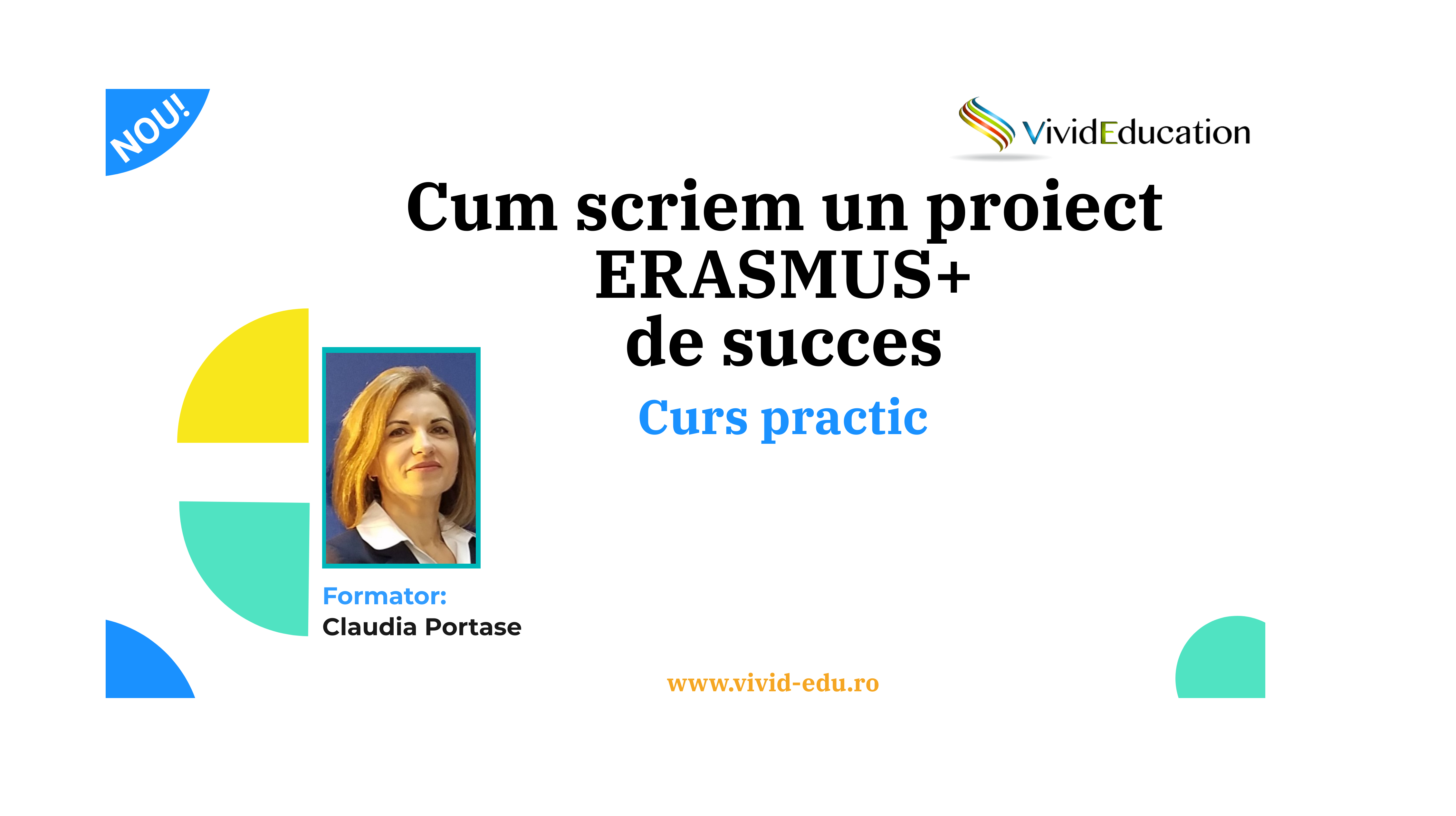 Curs practic ”Cum scriem un proiect Erasmus+ de succes” (9 dec.)
