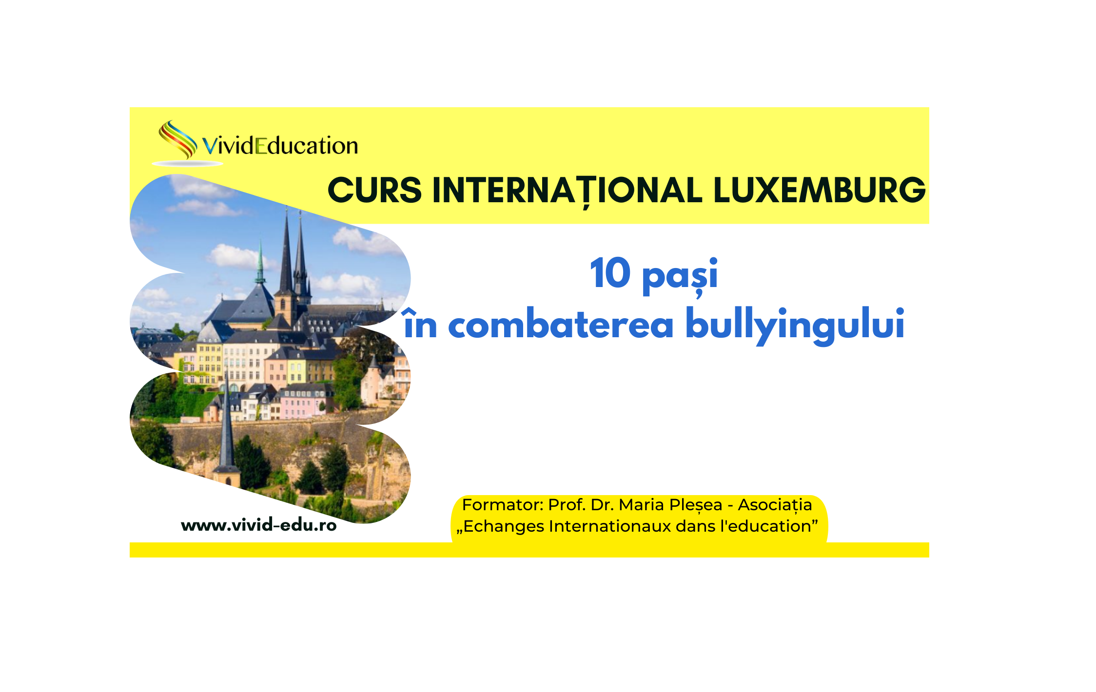 Detalii curs internațional Luxemburg „10 pași în combaterea bullyingului” - 28 feb.
