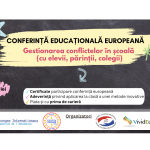Detalii conferință europeană „Gestionarea conflictelor în școală” - 7 oct.