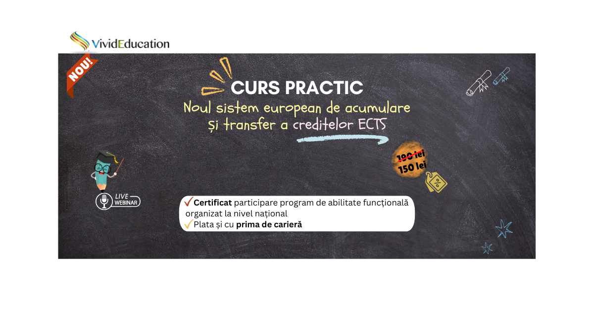 Detalii webinar „Noul sistem european de acumulare și transfer a creditelor ECTS” (13 nov.)