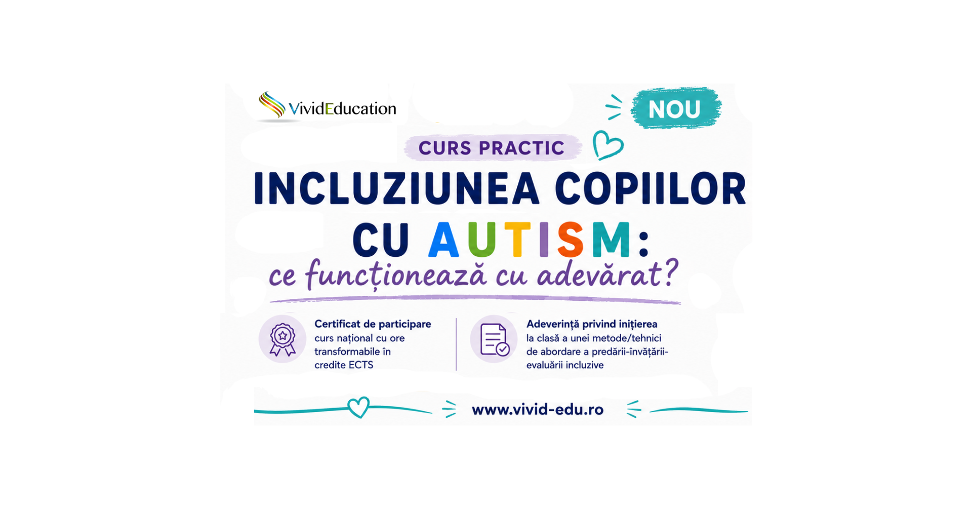 Detalii curs practic „Integrarea copiilor cu autism: ce funcționează cu adevărat?” - 25 aug.