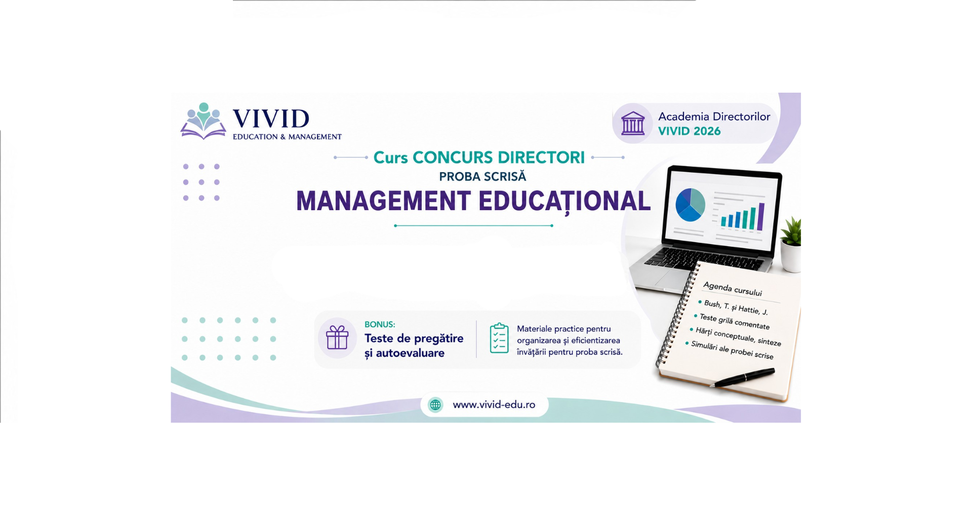 Detalii curs online concurs directori „Management educațional” - 24 august